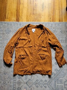 Old Navy Women's Lightweight Shirt Jacket in Rust Brown